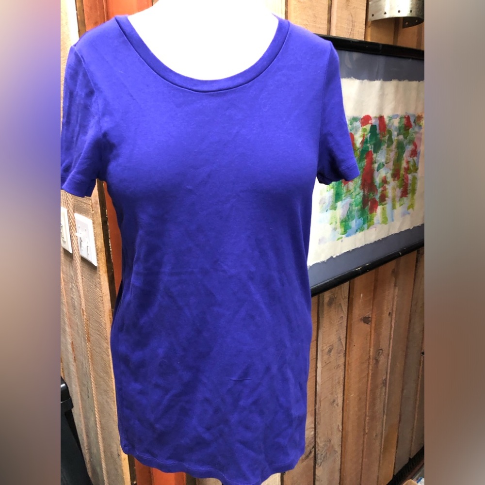 NWOT Great purple-blue short sleeved” Perfect T”from JCrew!
